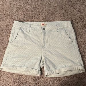 Levi’s Muted Striped Jean Shorts
